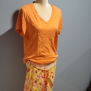 HUE Yellow and Pink Printed Shorts